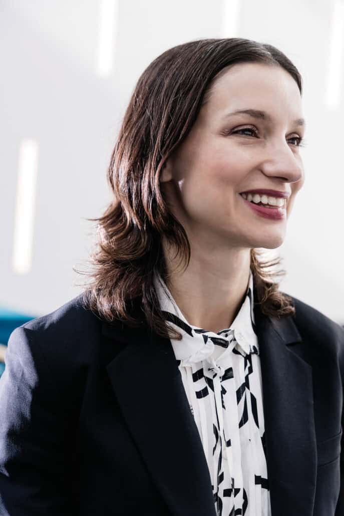 Head shot of Dr. Ana Nikolic but she is looking away. 