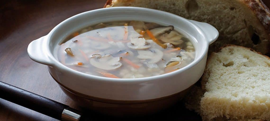 Mushroom Barley Soup takes the chill off winter 2 LEAP soup