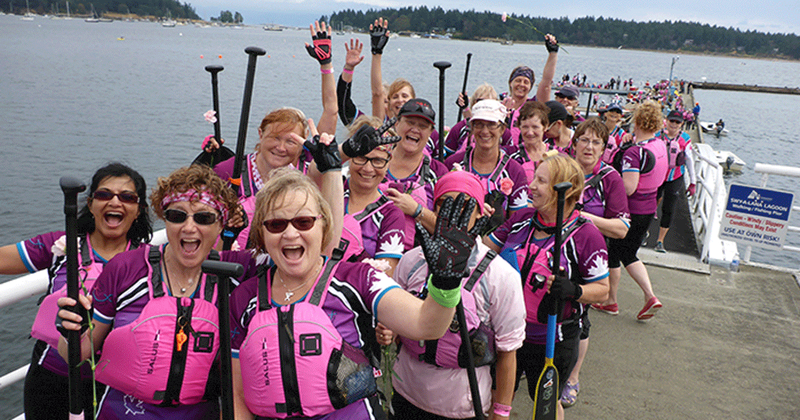 Pink paddling movement - Alberta Cancer Foundation