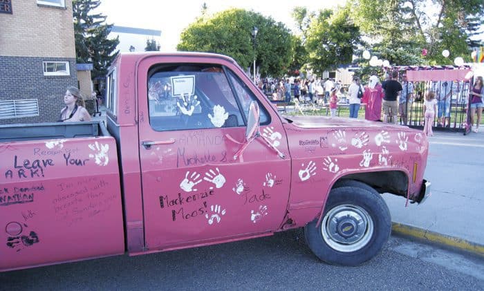 Three Hills pink truck2