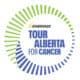 Enbridge Tour Alberta for Cancer green and blue swirl logo.